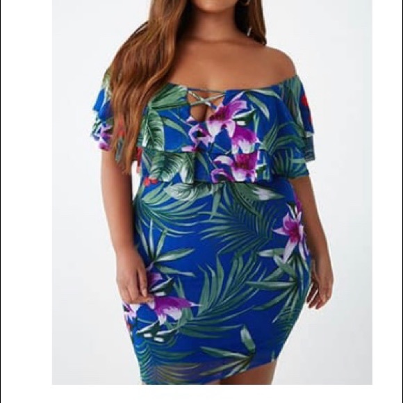 Forever 21 Dresses & Skirts - Plus size floral off the shoulder Forever 21 Dresses & Skirts - Plus size floral off the shoulder